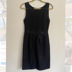 Tweed/chiffon dress